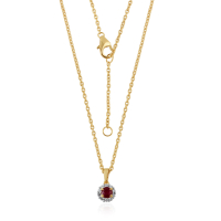 Ruby with diamond Pendant model P011743